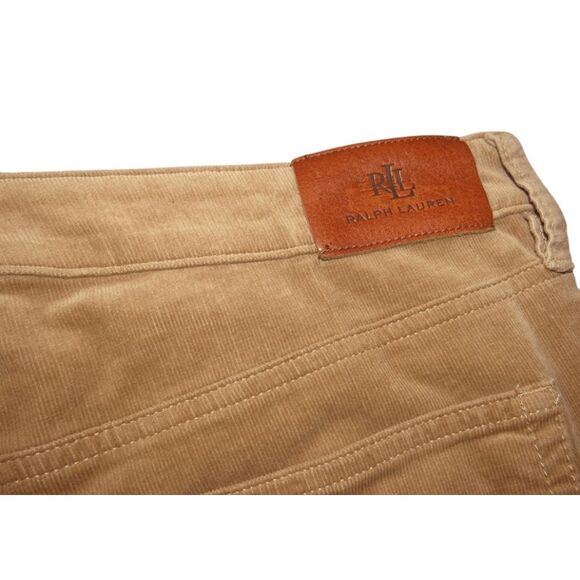 Lauren Ralph Lauren Womens Corduroy Pants size 16 Hi Rise Black Label Brown - Picture 4 of 5